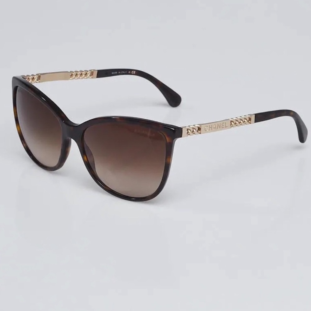 Authentic Chanel 5352 Polarized Tortoise Brown Chain Sunglasses